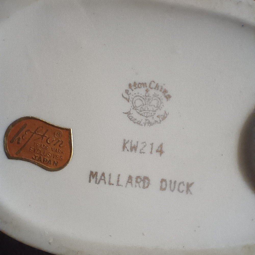 Vintage Lefton China Mallard Duck Figurine KH214 Made in Japan - Picture 4 of 4